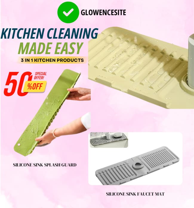 2 products in 1 price fauset mat and sink spash guard 