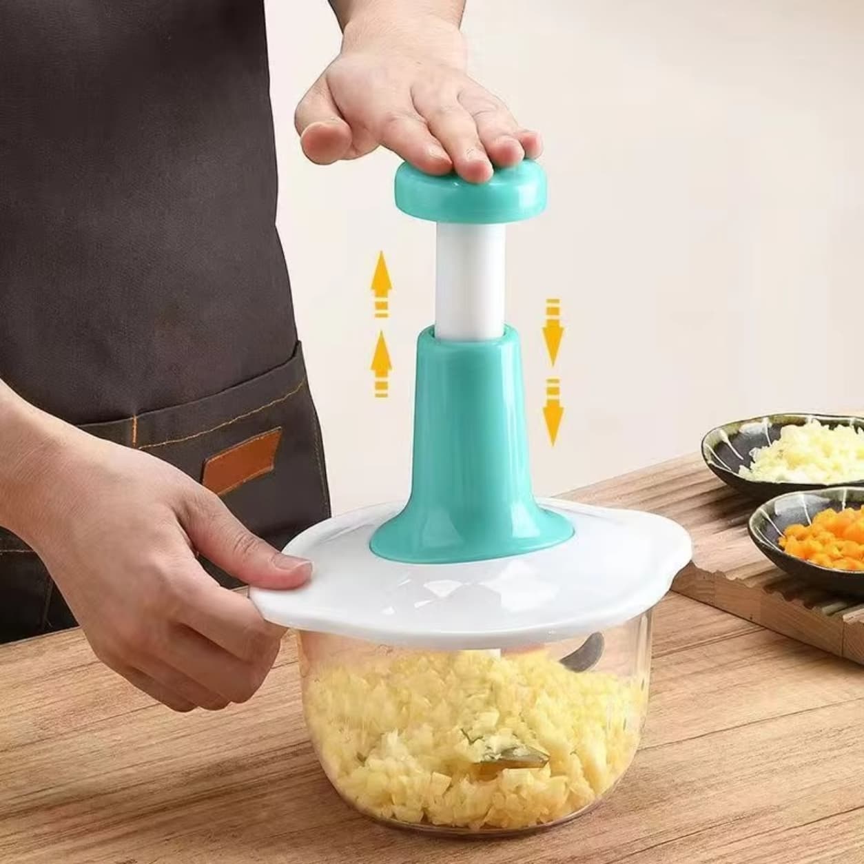 Multi-purpose kitchen food cutter for chopping vegetables easily.