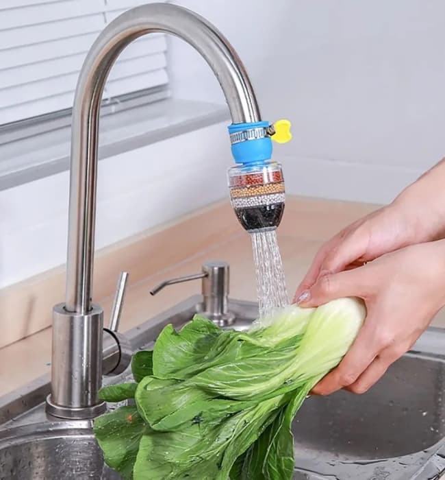 6 layer faucet water filter for daily kitchen cleaning and washing use.