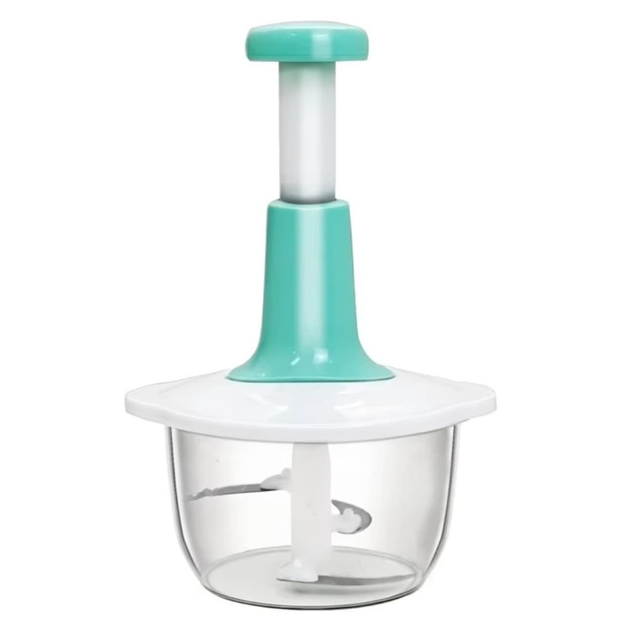 Kitchen manual push cutter for easy and efficient chopping.