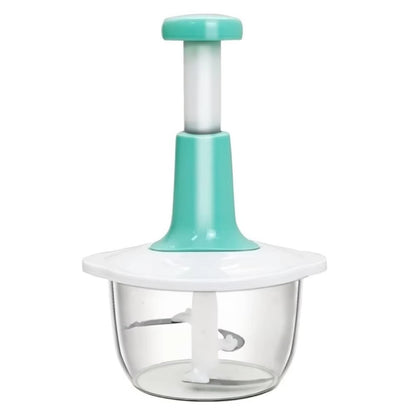Kitchen manual push cutter for easy and efficient chopping.
