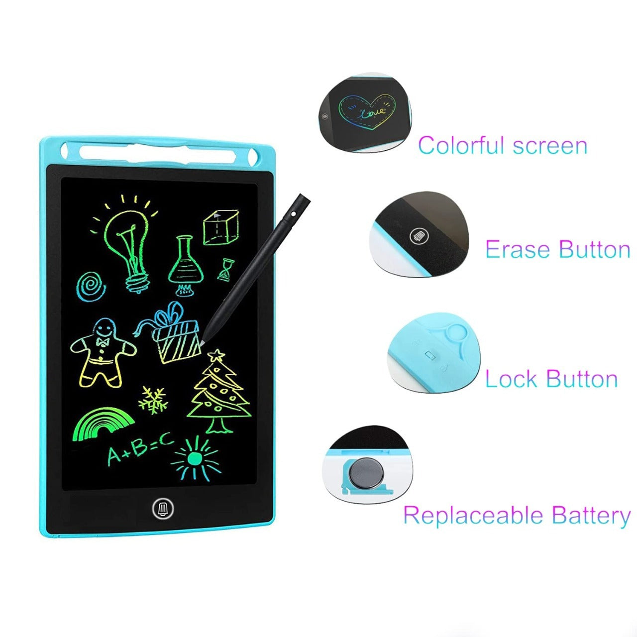 LCD Writing Tablet reusable writing pad for kids creative practice