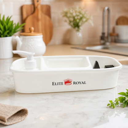 sponge holder tray in 3 in 1 sink organizer for clean and organized kitchen space