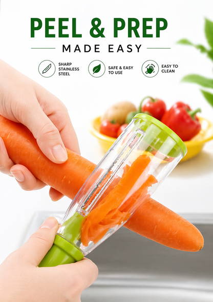 Sharp stainless steel blade multifunctional peeler for smooth and fast fruit and vegetable cutting