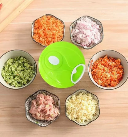 Mini turbo vegetable cutter for easy onion and vegetable preparation.